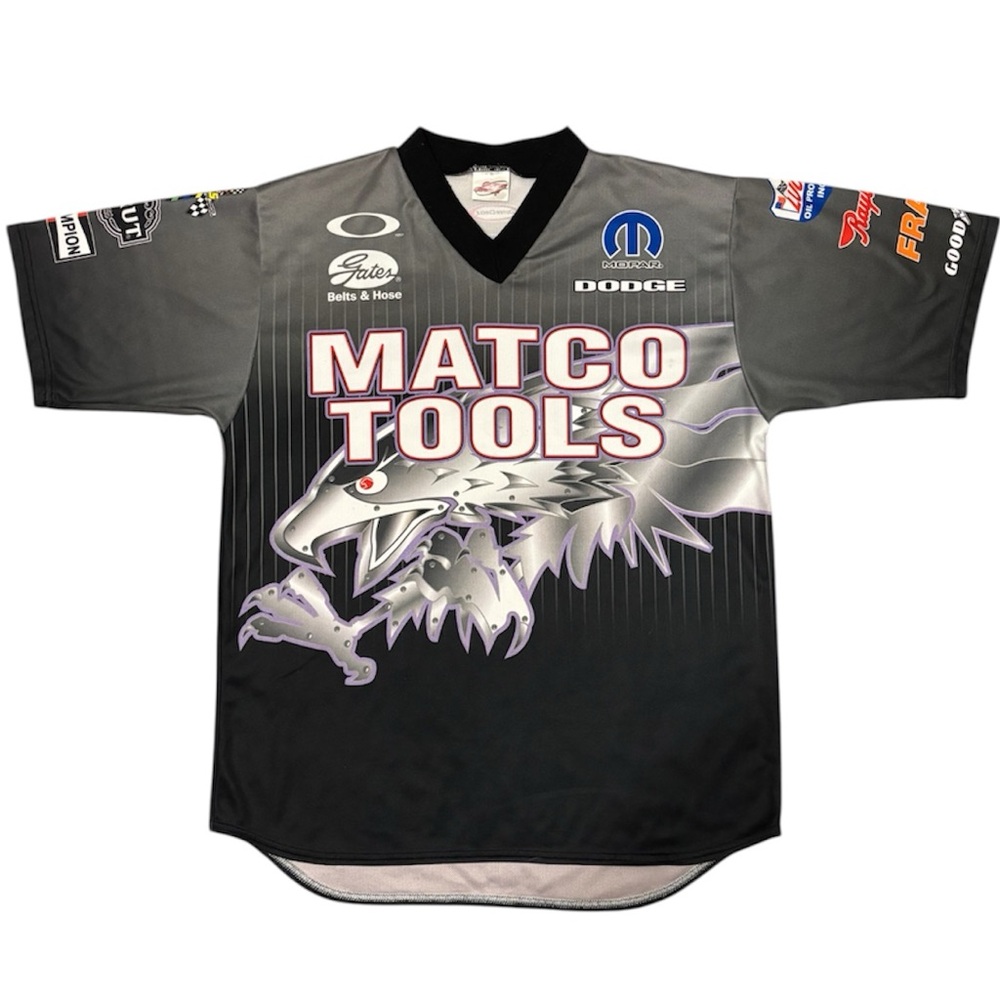 Vintage Racing Shirt Y2K  Matco Tools Drag Racer Antron Brown Top Fuel Dragster